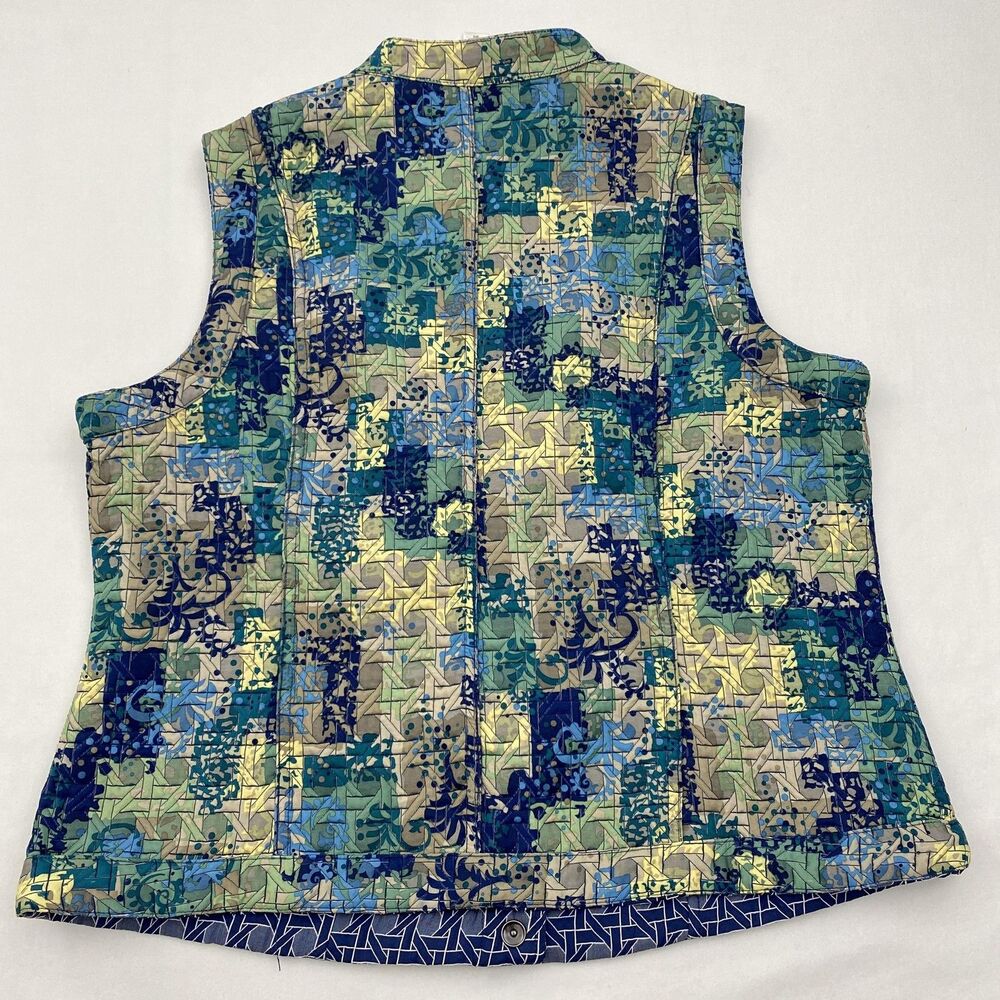 Christopher & Banks Quilted Patchwork Vest Womens… - image 5